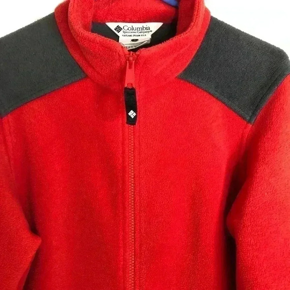Columbia Red & Grey Fleece Jacket  Size Small - Picture 5 of 15